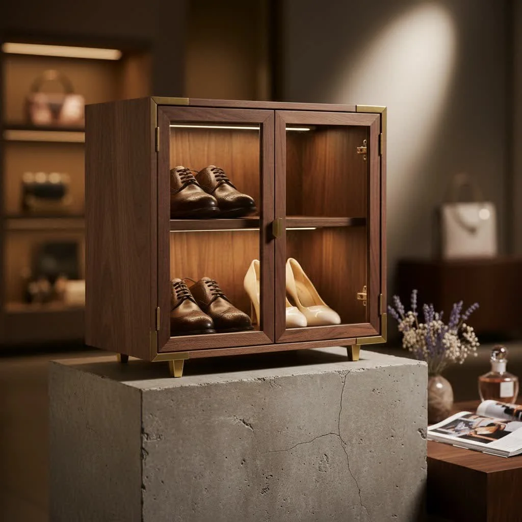 IKEA STÄLL shoe cabinet in a modern entryway